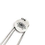 Birth Month Flower Bookmark, July Flower Bookmark, Water Lily Bookmark, Charm Bookmark, July Birthday Gift, Reader Gift, Charm Bookmark