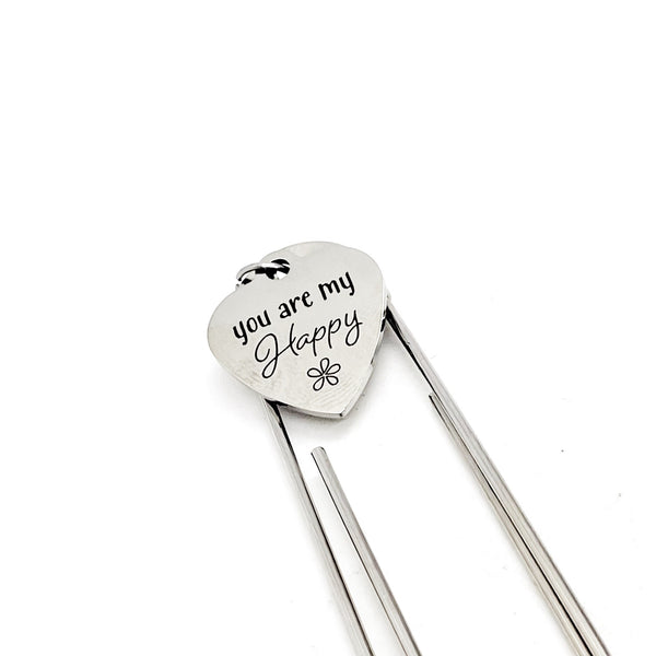 Love Gift, You Are My Happy Bookmark, Wife Bookmark, Daughter Bookmark, Love Bookmark, Charm Bookmark, Paperclip Bookmark, Planner Gift