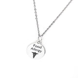 Food Allergy Necklace, Food Allergy Medical Charm, Charm Necklace, Medical Notification Jewelry, Medical Notification Charm Necklace
