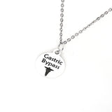 Gastric Bypass Necklace, Gastric Bypass  Medical ID, Medical Notification Jewelry, Medical Awareness Notification Necklace