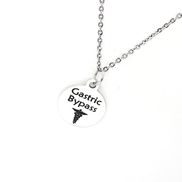 Gastric Bypass Necklace, Gastric Bypass  Medical ID, Medical Notification Jewelry, Medical Awareness Notification Necklace