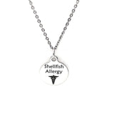 Shellfish Allergy Necklace, Shellfish Allergy Medical ID, Allergic Reaction Medical Notification, Medical Condition Necklace