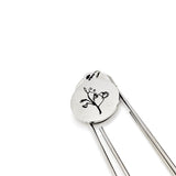 Birth Month Flower Bookmark, April Flower Bookmark,  Sweet Pea Bookmark, Charm Bookmark, April Birthday Gift, Reader Gift, Charm Bookmark