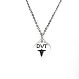 DVT Necklace, Deep Vein Thrombosis Medical ID, DVT Medical Condition Medical Notification, Medical Condition Necklace