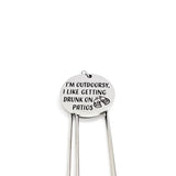 Fun Gifts, I’m Outdoorsy Bookmark, I Like Getting Drunk On Patios Bookmark, Gift For Friend, Reader Gifts, Funny Gifts, White Elephant Gift