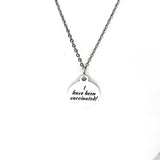 I Have Been Vaccinated Necklace, Vaccination Medical ID, COVID Vaccinated Medical Condition Medical Notification, Medical Condition Necklace