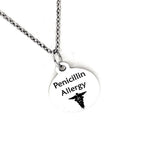Penicillin Allergy Necklace, Allergic To Penicillin Medical ID, Allergy Medical Condition Medical Notification, Medical Condition Necklace