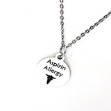 Aspirin Allergy Necklace, Allergic To Aspirin Medical ID, Aspirin Allergy Medical Condition Medical Notification, Medical Condition Necklace