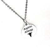 Aspirin Allergy Necklace, Allergic To Aspirin Medical ID, Aspirin Allergy Medical Condition Medical Notification, Medical Condition Necklace