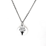Latex Allergy Necklace, Allergic To Latex Medical ID, Latex Allergy Medical Condition Medical Notification, Medical Condition Necklace