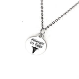 Allergic To Eggs Necklace, Medical ID, Egg Allergy Medical Condition Medical Notification, Medical Condition Necklace