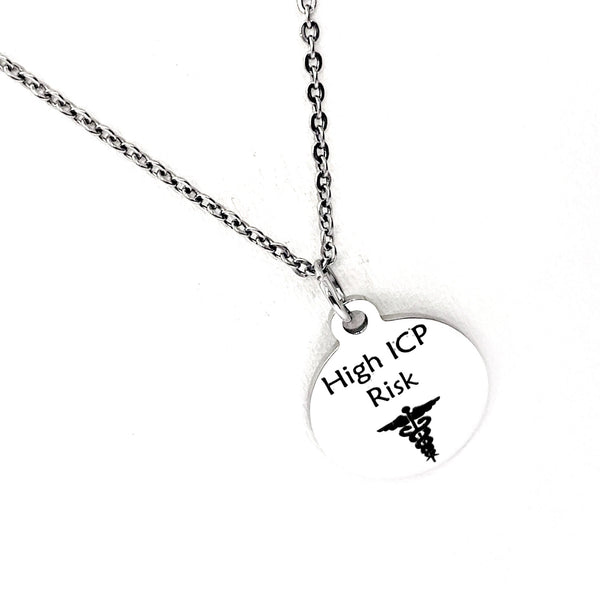 High ICP Necklace, Medical ID, High Intercranial Pressure Medical Condition Medical Notification, Medical Condition Necklace