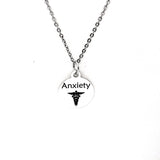 Anxiety Necklace, Anxiety Medical ID Charm, Anxiety Medical Condition Medical Notification, Medical Condition Necklace