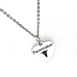 Pacemaker Necklace, Pacemaker Medical ID Charm, Pacemaker Medical Condition Medical Notification, Medical Condition Necklace