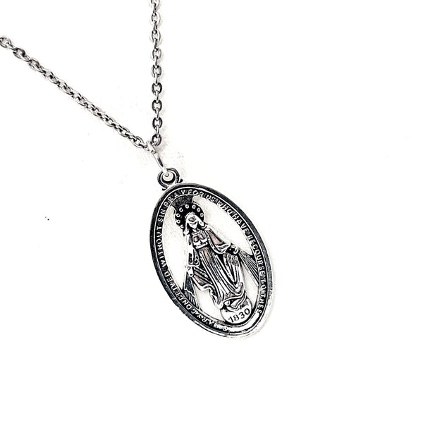 Virgin Mary Necklace, Mother Mary Necklace, Catholic Necklace, Catholic Charms, Virgin Mary Charm, Gift For Her, Mother Mary Charm Jewelry