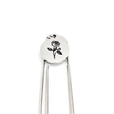 Birth Month Flower Bookmark, June Flower Bookmark, Rose Bookmark, Charm Bookmark, Rose Birthday Gift, Charm Bookmark