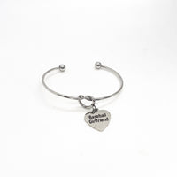 Baseball Girlfriend Bracelet, Baseball Girlfriend Gift, Gift for Her, Baseball Player Gift For Girlfriend, Charm Bracelet, Thank You Gift