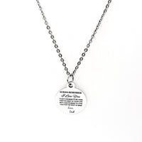 Always Remember I Love You Necklace, Love Dad, Son Gift, Daughter Gift, Stainless Necklace, Gift From Dad, Gift For Her, Wedding Gift