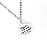 Long Distance Love Gift, Side By Side Or Miles Apart We Are Connected By The Heart Necklace, Long Distance Friends, Friend Gift, Love Gift