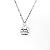 Long Distance Love Gift, Side By Side Or Miles Apart We Are Connected By The Heart Necklace, Long Distance Friends, Friend Gift, Love Gift