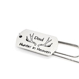 Bookmark Gift, Dad Hunting In Heaven Bookmark, Dad Memorial, Sympathy Gift, Loss Of Dad Gift, Missing Dad, Planner Bookmark, Reader Gift
