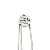 Dog Owner Gift, Dogs Books Wine Bookmark, Dog Lover Gift, Book Lover Gift, Wine Lover Gift, Reader Gift, My Favorite Things Bookmark