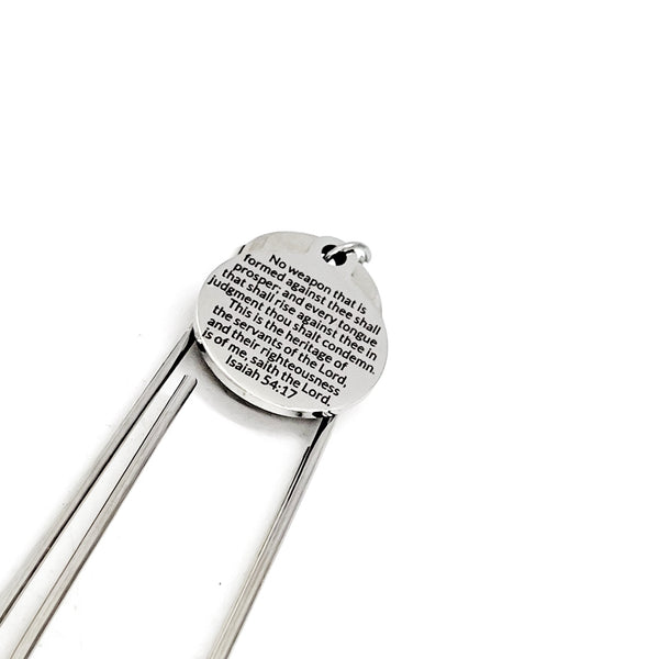 Scripture Gifts, No Weapon Formed Against Me Shall Prosper Bookmark, Isaiah 54 17 Bookmark, Bible Verse Bookmark, Scripture Quotes