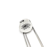 Birth Month Flower Bookmark, July Flower Bookmark, Water Lily Bookmark, Charm Bookmark, July Birthday Gift, Reader Gift, Charm Bookmark