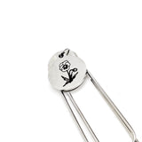 Birth Month Flower Bookmark, February Flower Bookmark,  Violet Bookmark, Charm Bookmark, February Birthday Gift, Reader Gift, Charm Bookmark