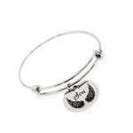 Son Memorial, He Is My Angel Bracelet, Charm Stacking Bangle, Remembering Him, Love My Son, Grieving Mom, Sympathy Gift, Gift For Her