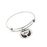 Son Memorial, He Is My Angel Bracelet, Charm Stacking Bangle, Remembering Him, Love My Son, Grieving Mom, Sympathy Gift, Gift For Her