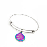 Encouragement Gift, Be A Rainbow in Someone Else’s Cloud Bracelet, Positivity Gift, Encouraging Her, Be A Rainbow Charm, Gift For Her