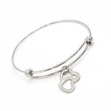 Love Gift, Intertwined Hearts Bracelet, Hearts Jewelry, Love Jewelry, Wife Gift, Wife Jewelry, Our Hearts Together, Daughter Gift