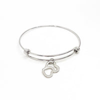 Love Gift, Intertwined Hearts Bracelet, Hearts Jewelry, Love Jewelry, Wife Gift, Wife Jewelry, Our Hearts Together, Daughter Gift