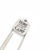 Camping Gift, Home Is Where You Set Up Camp Bookmark, Book Lover Gift, Camping And Reading, Book Accessories, Paperclip Charm Bookmark