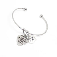 Memorial Bracelet, A Piece Of My Heart Is In Heaven Bracelet, Memorial Jewelry, Remembering Him, Remembering Her, Sympathy Gift, Loss Gift