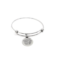 Scripture Bracelet, I Can Do All Things Through Him Who Gives Me Strength Scripture Gift, Phil 4 13, Christian Gifts, Faith Bible Verse