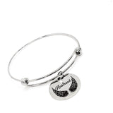 Husband Memorial, Husband Is My Angel Bracelet, Charm Stacking Bangle, Remembering Him, Love My Husband, Grieving Wife, Sympathy Gift