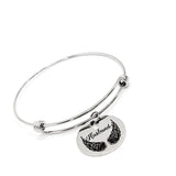 Husband Memorial, Husband Is My Angel Bracelet, Charm Stacking Bangle, Remembering Him, Love My Husband, Grieving Wife, Sympathy Gift