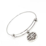 Book Club Gifts, Book Club Words Bracelet, Gift For Her, Stacking Bangle, Stacking Bracelet, Book Club Prizes. Reader Gifts