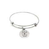 Love Gifts, Love Is Patient, Love Is Kind Charm Bracelet, Faith Gift, Christian Love, 1 Corinthians 13 4, Stacking Bangle, Stacking Bracelet