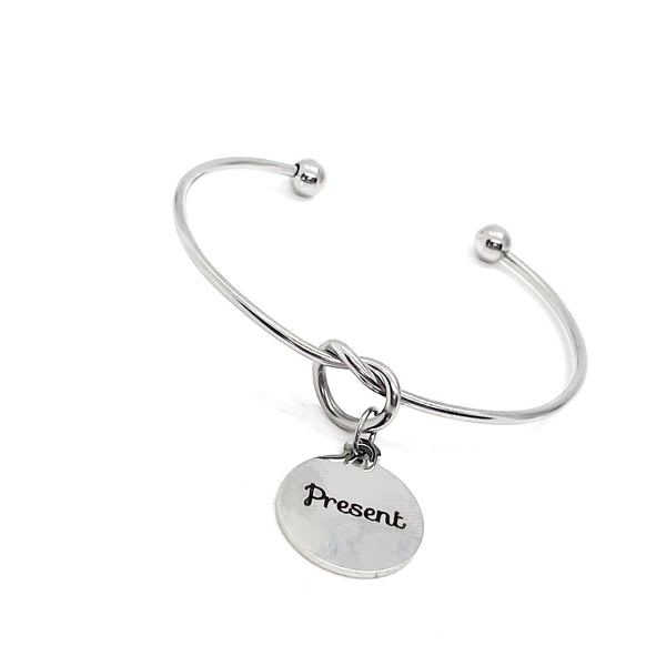 Affirmation Jewelry, Present Charm Bracelet, Present Mindset, Mindset Jewelry, Focus Jewelry, Affirmation Words, Gift For Her