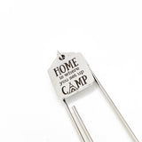Camping Gift, Home Is Where You Set Up Camp Bookmark, Book Lover Gift, Camping And Reading, Book Accessories, Paperclip Charm Bookmark