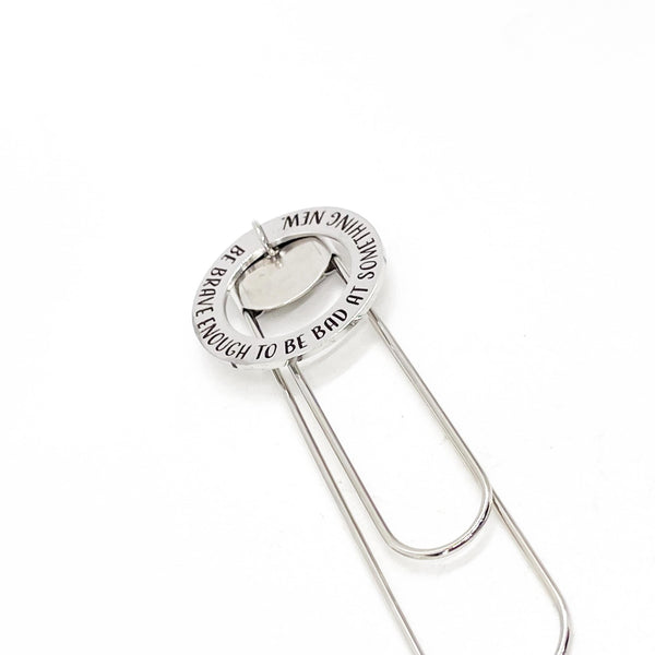 Bookmark Gift, Be Brave Enough To Be Bad At Something New Bookmark, Encouragement Gift, Try Something New, Motivation Gift, Reader Gift
