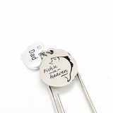 Memorial Gift, Fishing In Heaven Bookmark, Remembering Her, Remembering Him, Loss Of Loved One Gift, Charm Bookmark, Planner Bookmark