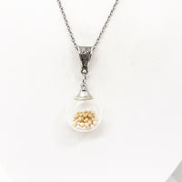 Faith Jewelry, Mustard Seed Glass Ball Necklace, Mustard Seed Necklace, Scripture Jewelry, Faith Jewelry, Matthew 17 20, Mustard Seed Faith