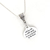 Long Distance Love, Side By Side Or Miles Apart We Are Connected By The Heart Necklace, Daughter Gift, Wife Gift, Gift For Her, College Gift