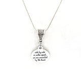Long Distance Love, Side By Side Or Miles Apart We Are Connected By The Heart Necklace, Daughter Gift, Wife Gift, Gift For Her, College Gift