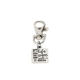 Motivation Gift, When Life Gives You Lemons Clip On Charm, Grab Salt and Tequila, Tough Times Gift, Bag Charm, Faith Gift, Travel Gift