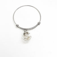 Dandelion Bracelet, Dandelion Wish Bracelet, Dandelion Glass Ball Charm, Dream Big, Wish Big, Gift For Her, Encouragement Gift, Motivating
